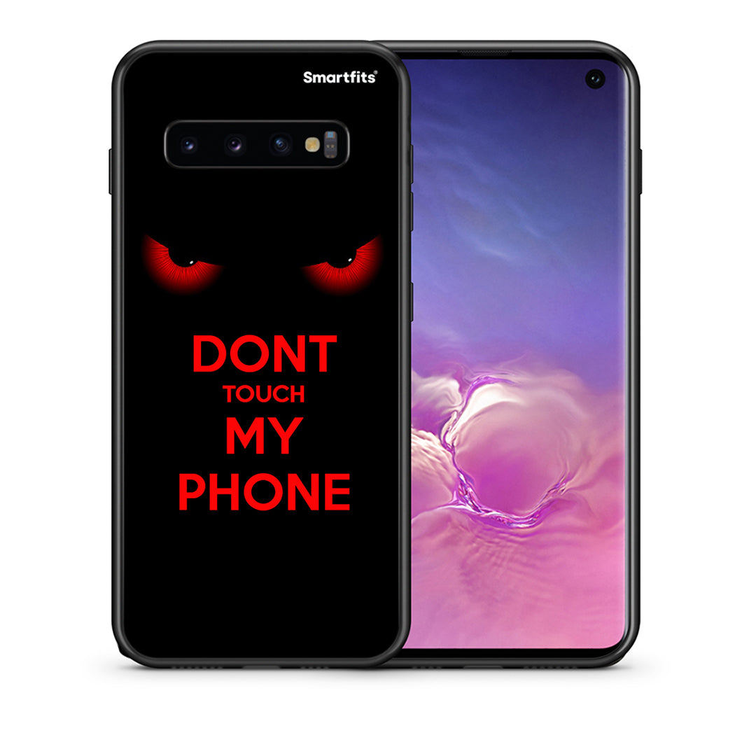 Θήκη Samsung S10 Touch My Phone από τη Smartfits με σχέδιο στο πίσω μέρος και μαύρο περίβλημα | Samsung S10 Touch My Phone case with colorful back and black bezels