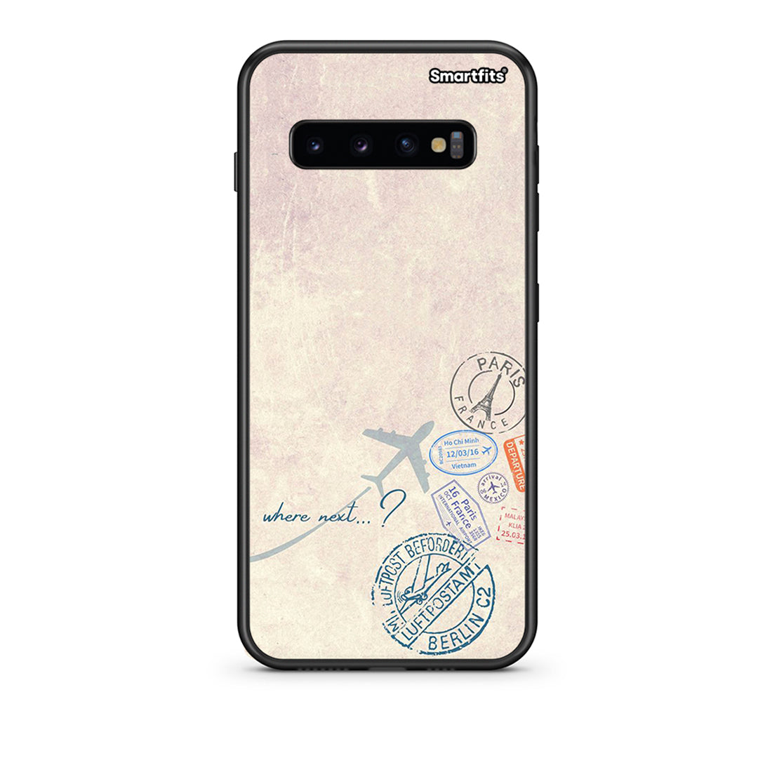 samsung s10 Where Next Θήκη από τη Smartfits με σχέδιο στο πίσω μέρος και μαύρο περίβλημα | Smartphone case with colorful back and black bezels by Smartfits