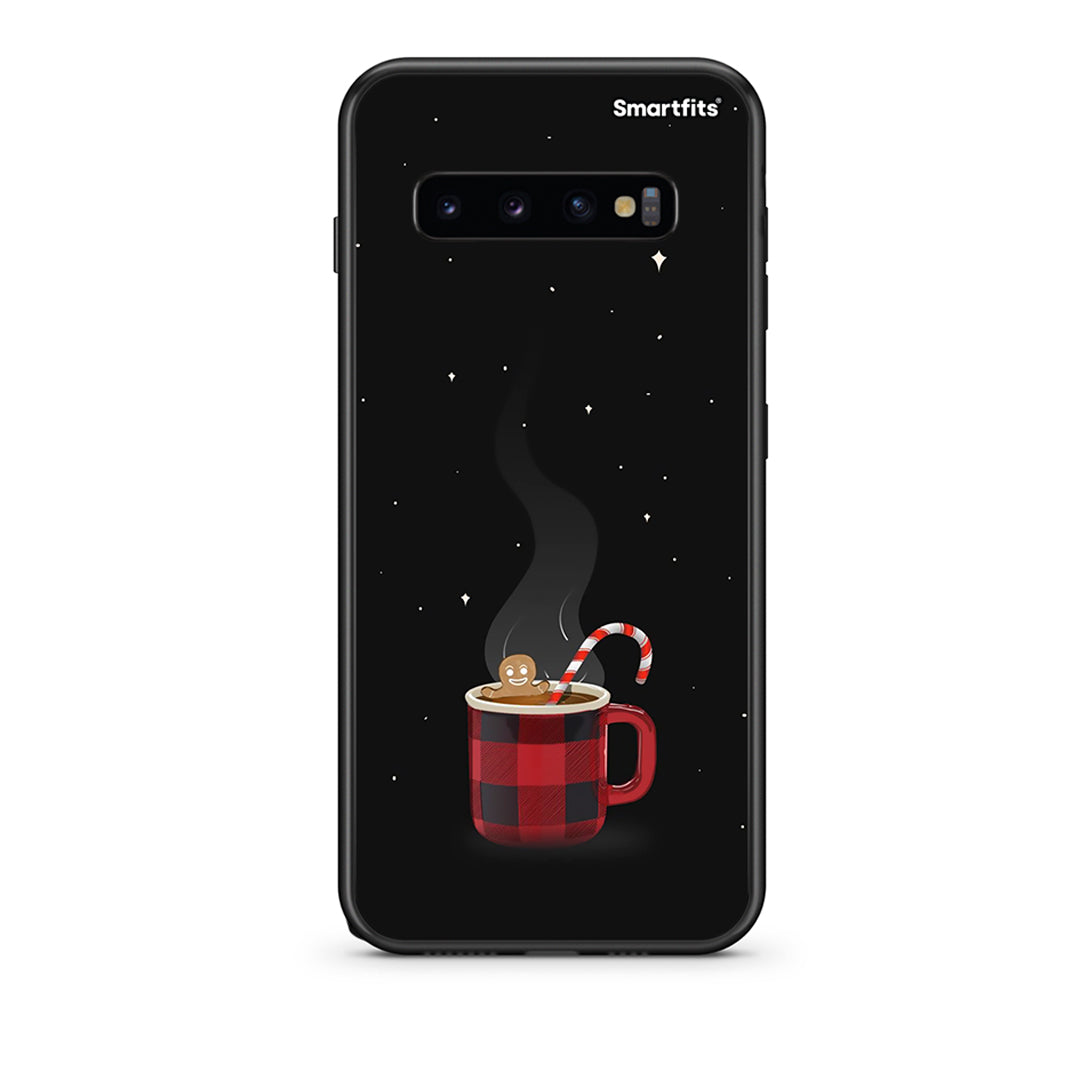 samsung s10 plus Xmas Bathing θήκη από τη Smartfits με σχέδιο στο πίσω μέρος και μαύρο περίβλημα | Smartphone case with colorful back and black bezels by Smartfits