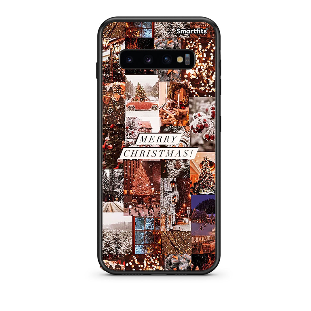 samsung s10 plus Xmas Collage θήκη από τη Smartfits με σχέδιο στο πίσω μέρος και μαύρο περίβλημα | Smartphone case with colorful back and black bezels by Smartfits