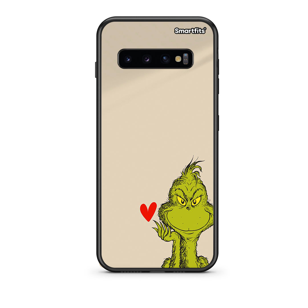 samsung s10 plus Xmas Grinch θήκη από τη Smartfits με σχέδιο στο πίσω μέρος και μαύρο περίβλημα | Smartphone case with colorful back and black bezels by Smartfits