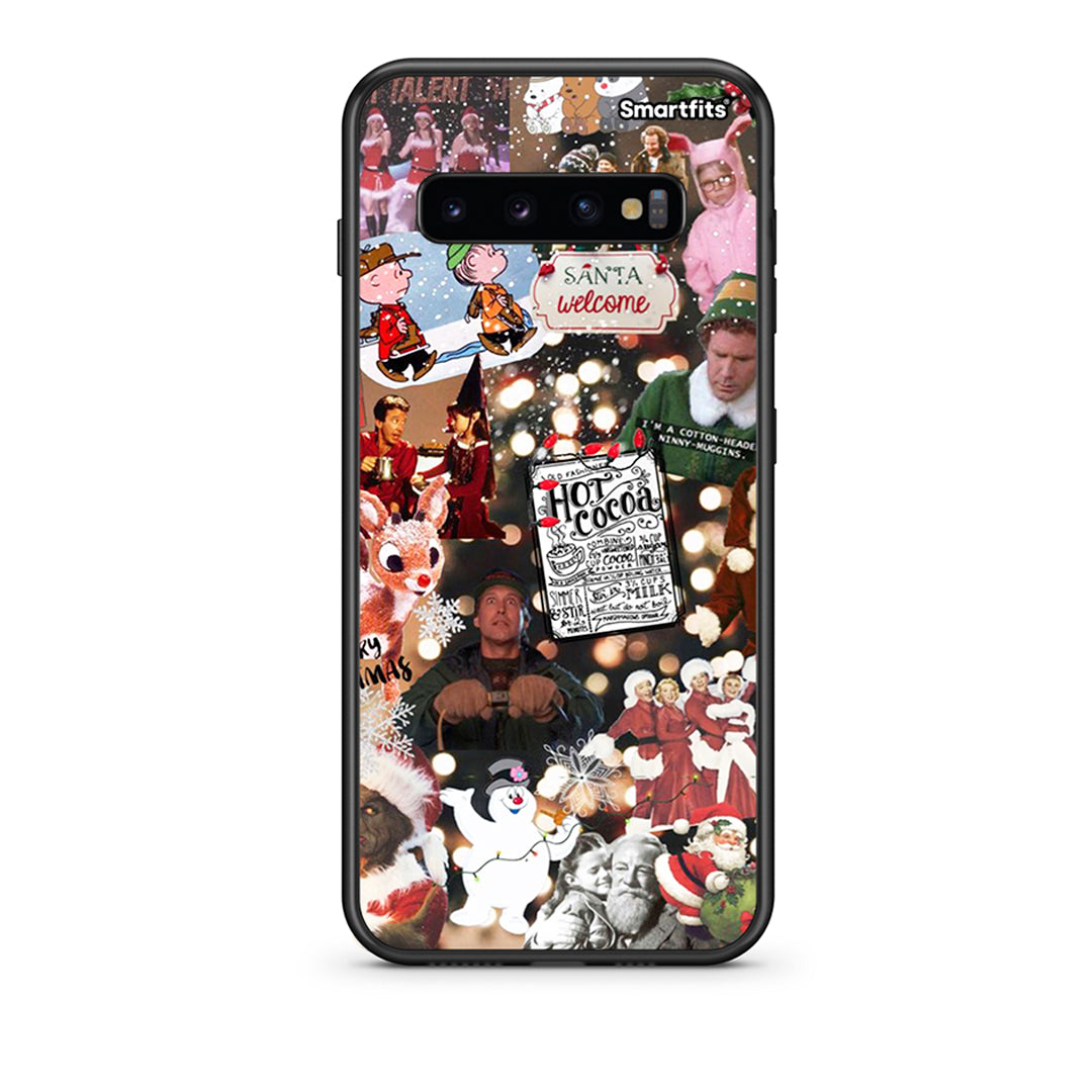 samsung s10 plus Xmas Movies θήκη από τη Smartfits με σχέδιο στο πίσω μέρος και μαύρο περίβλημα | Smartphone case with colorful back and black bezels by Smartfits