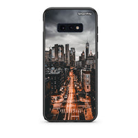 Thumbnail for samsung s10e City Lights θήκη από τη Smartfits με σχέδιο στο πίσω μέρος και μαύρο περίβλημα | Smartphone case with colorful back and black bezels by Smartfits