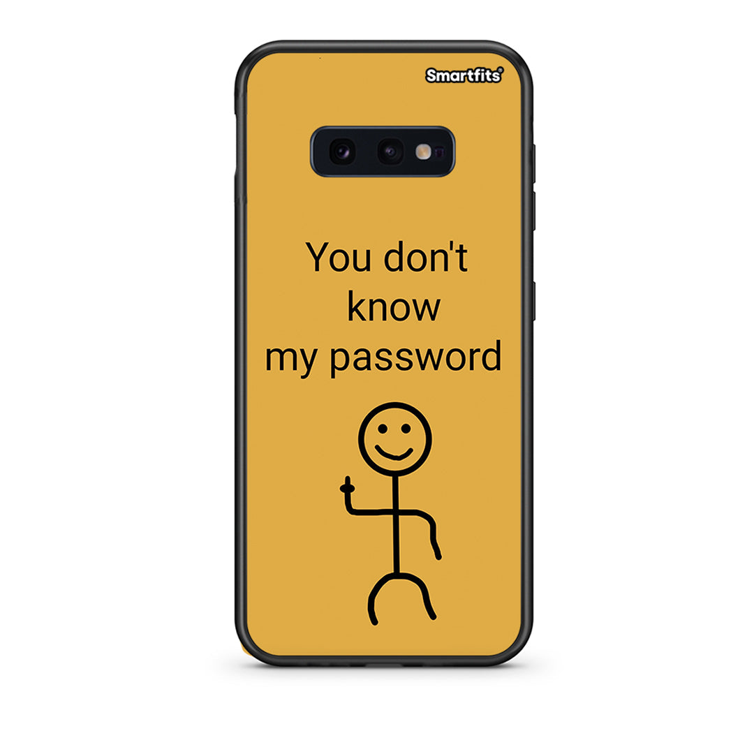 samsung s10e My Password Θήκη από τη Smartfits με σχέδιο στο πίσω μέρος και μαύρο περίβλημα | Smartphone case with colorful back and black bezels by Smartfits