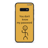 Thumbnail for samsung s10e My Password Θήκη από τη Smartfits με σχέδιο στο πίσω μέρος και μαύρο περίβλημα | Smartphone case with colorful back and black bezels by Smartfits