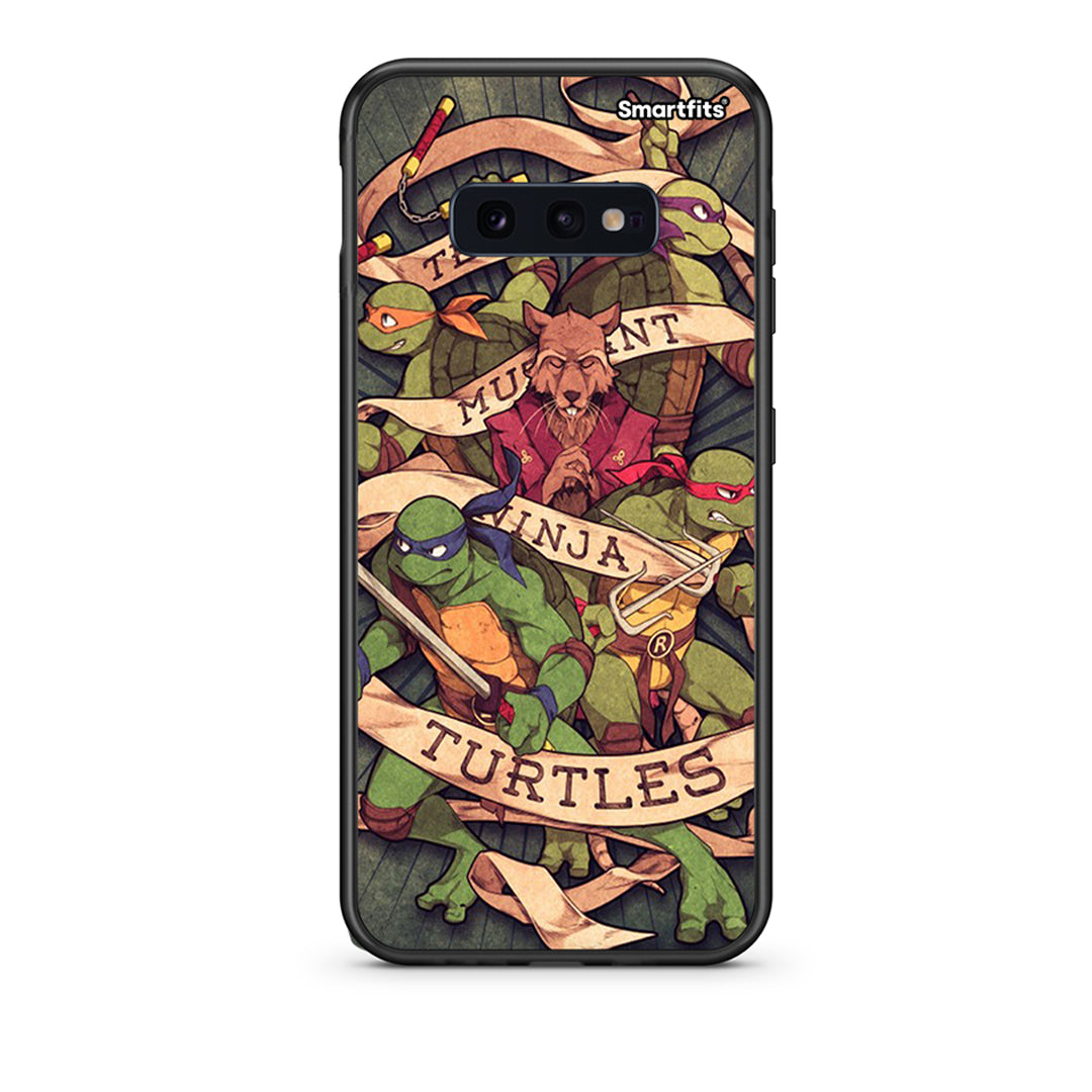 samsung s10e Ninja Turtles θήκη από τη Smartfits με σχέδιο στο πίσω μέρος και μαύρο περίβλημα | Smartphone case with colorful back and black bezels by Smartfits