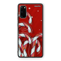 Thumbnail for Samsung S20 Candy Cane θήκη από τη Smartfits με σχέδιο στο πίσω μέρος και μαύρο περίβλημα | Smartphone case with colorful back and black bezels by Smartfits