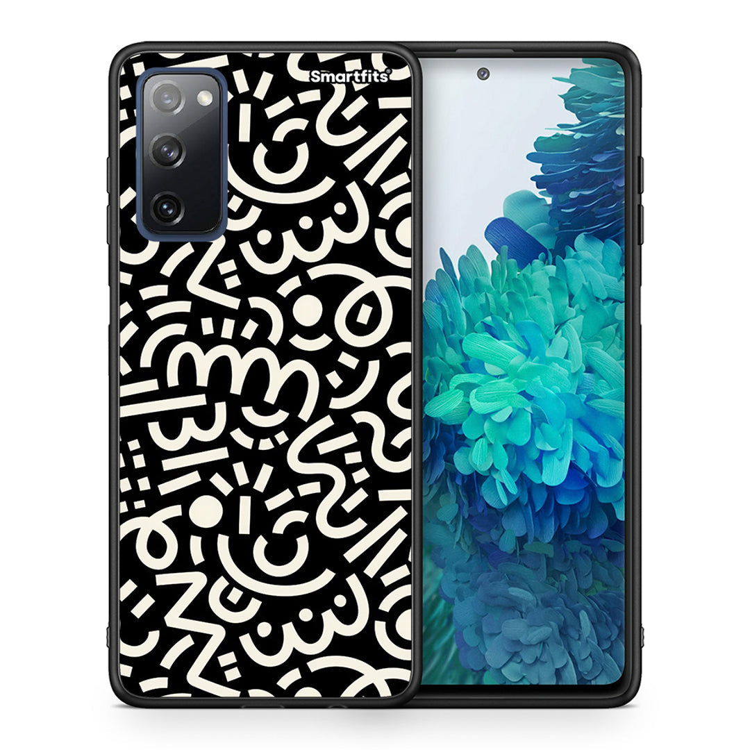 Θήκη Samsung S20 FE Doodle Art από τη Smartfits με σχέδιο στο πίσω μέρος και μαύρο περίβλημα | Samsung S20 FE Doodle Art case with colorful back and black bezels