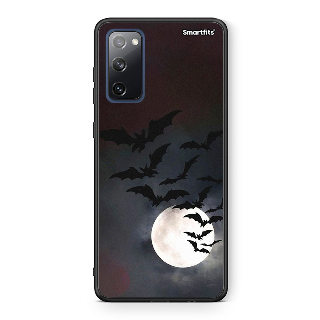 Θήκη Samsung S20 FE Halloween Bat Night από τη Smartfits με σχέδιο στο πίσω μέρος και μαύρο περίβλημα | Samsung S20 FE Halloween Bat Night case with colorful back and black bezels