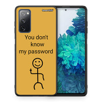 Thumbnail for Θήκη Samsung S20 FE My Password από τη Smartfits με σχέδιο στο πίσω μέρος και μαύρο περίβλημα | Samsung S20 FE My Password case with colorful back and black bezels