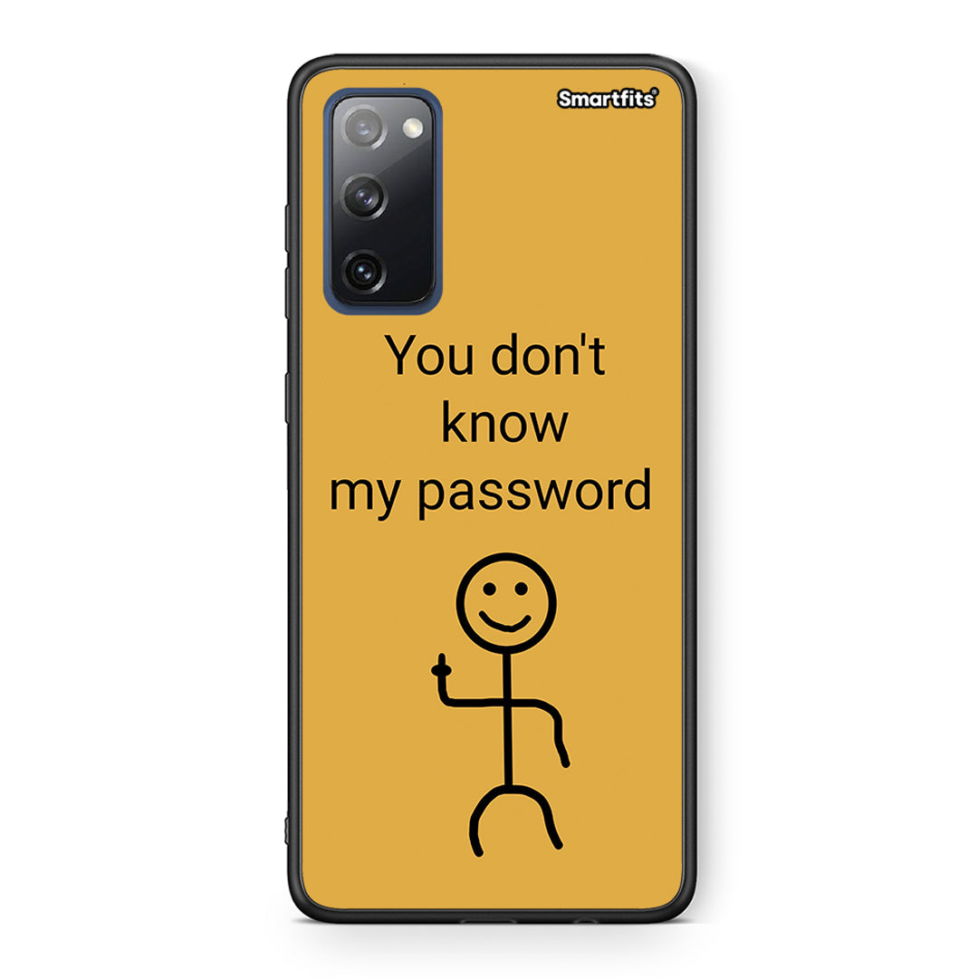 Θήκη Samsung S20 FE My Password από τη Smartfits με σχέδιο στο πίσω μέρος και μαύρο περίβλημα | Samsung S20 FE My Password case with colorful back and black bezels