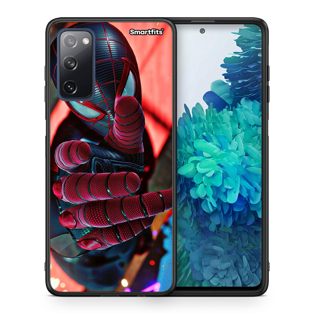 Θήκη Samsung S20 FE Spider Hand από τη Smartfits με σχέδιο στο πίσω μέρος και μαύρο περίβλημα | Samsung S20 FE Spider Hand case with colorful back and black bezels