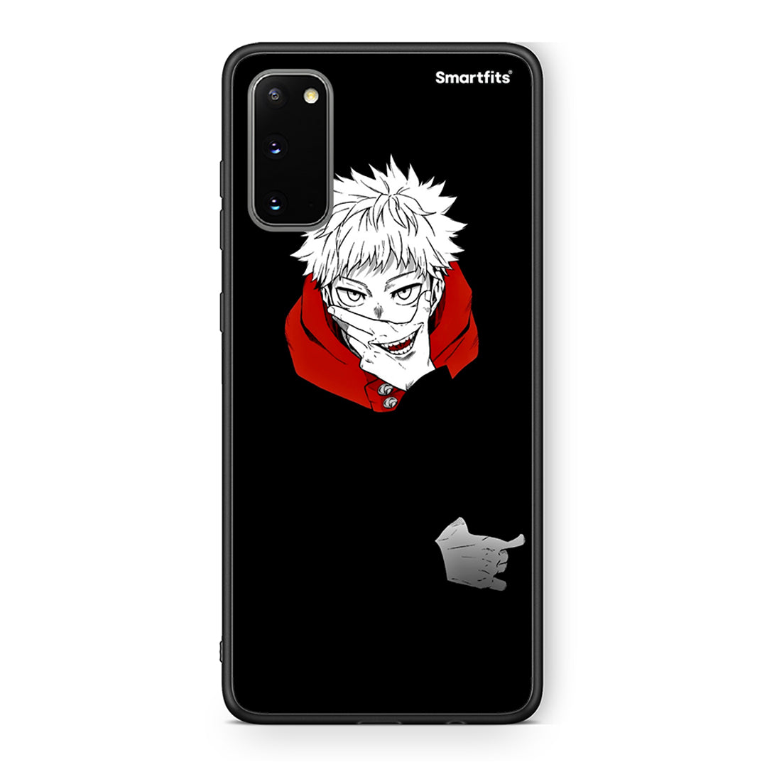 Samsung S20 Itadori Anime θήκη από τη Smartfits με σχέδιο στο πίσω μέρος και μαύρο περίβλημα | Smartphone case with colorful back and black bezels by Smartfits