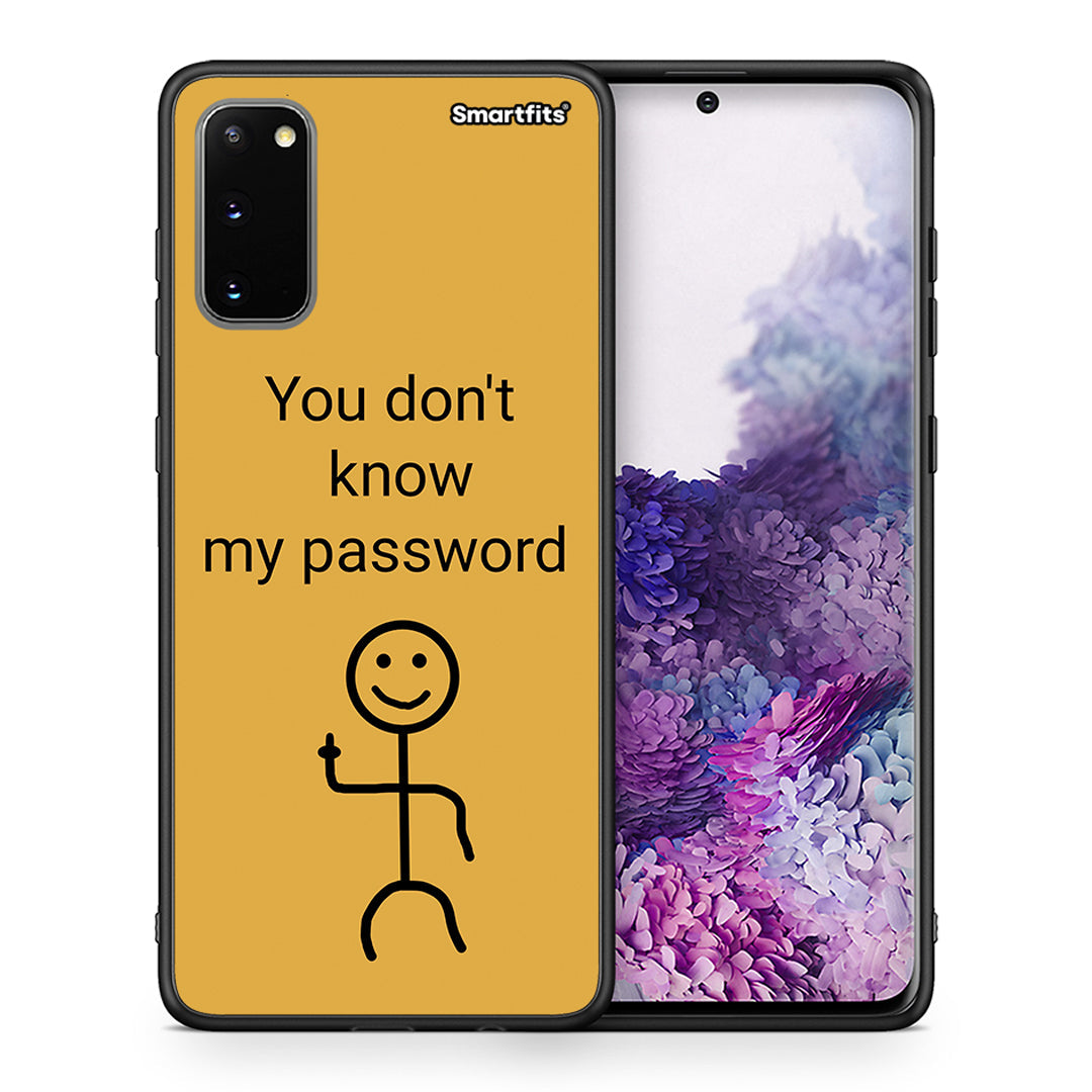 Θήκη Samsung S20 My Password από τη Smartfits με σχέδιο στο πίσω μέρος και μαύρο περίβλημα | Samsung S20 My Password case with colorful back and black bezels