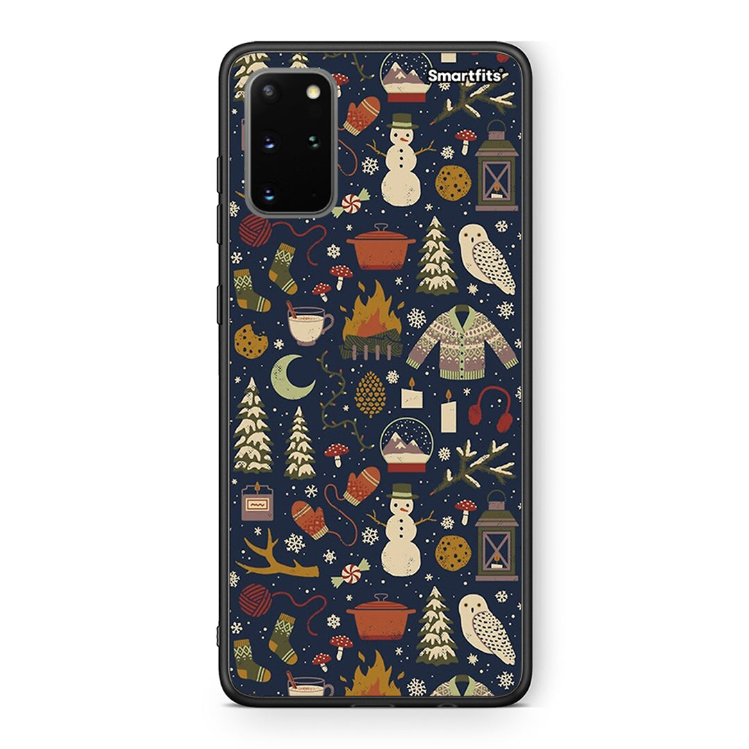 Samsung S20 Plus Christmas Elements θήκη από τη Smartfits με σχέδιο στο πίσω μέρος και μαύρο περίβλημα | Smartphone case with colorful back and black bezels by Smartfits