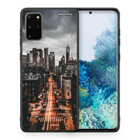 Thumbnail for Θήκη Samsung S20 Plus City Lights από τη Smartfits με σχέδιο στο πίσω μέρος και μαύρο περίβλημα | Samsung S20 Plus City Lights case with colorful back and black bezels