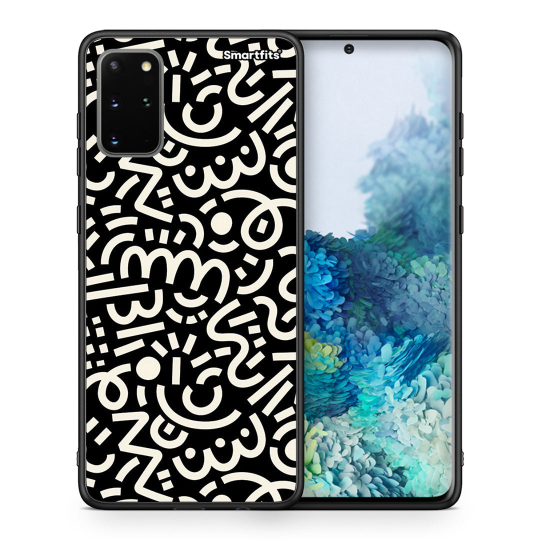 Θήκη Samsung S20 Plus Doodle Art από τη Smartfits με σχέδιο στο πίσω μέρος και μαύρο περίβλημα | Samsung S20 Plus Doodle Art case with colorful back and black bezels