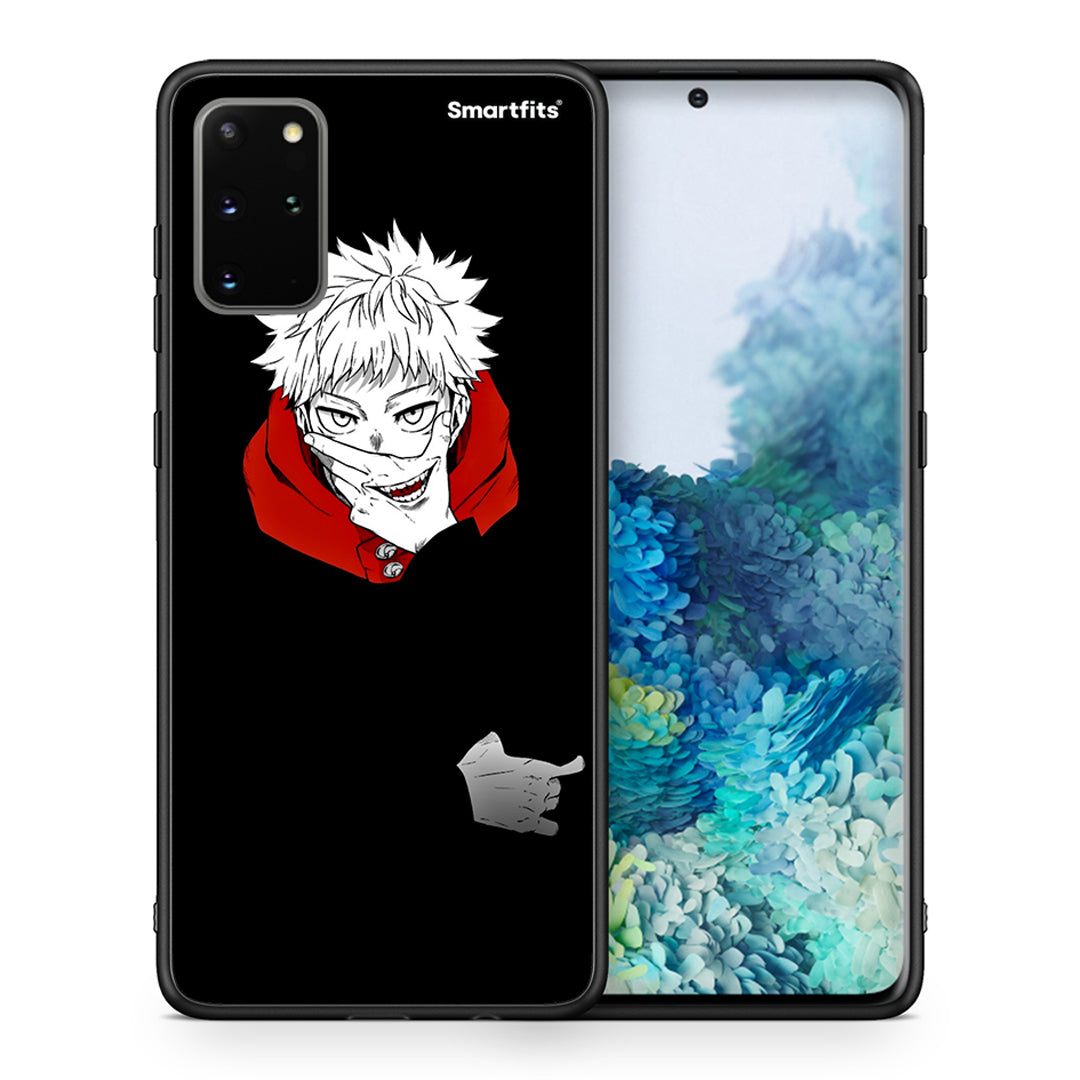 Θήκη Samsung S20 Plus Itadori Anime από τη Smartfits με σχέδιο στο πίσω μέρος και μαύρο περίβλημα | Samsung S20 Plus Itadori Anime case with colorful back and black bezels