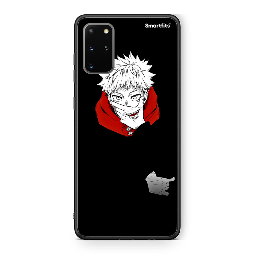 Samsung S20 Plus Itadori Anime θήκη από τη Smartfits με σχέδιο στο πίσω μέρος και μαύρο περίβλημα | Smartphone case with colorful back and black bezels by Smartfits