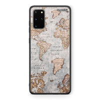 Thumbnail for Samsung S20 Plus World Map Θήκη από τη Smartfits με σχέδιο στο πίσω μέρος και μαύρο περίβλημα | Smartphone case with colorful back and black bezels by Smartfits