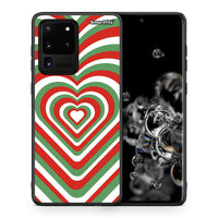 Thumbnail for Θήκη Samsung S20 Ultra Christmas Hearts από τη Smartfits με σχέδιο στο πίσω μέρος και μαύρο περίβλημα | Samsung S20 Ultra Christmas Hearts case with colorful back and black bezels