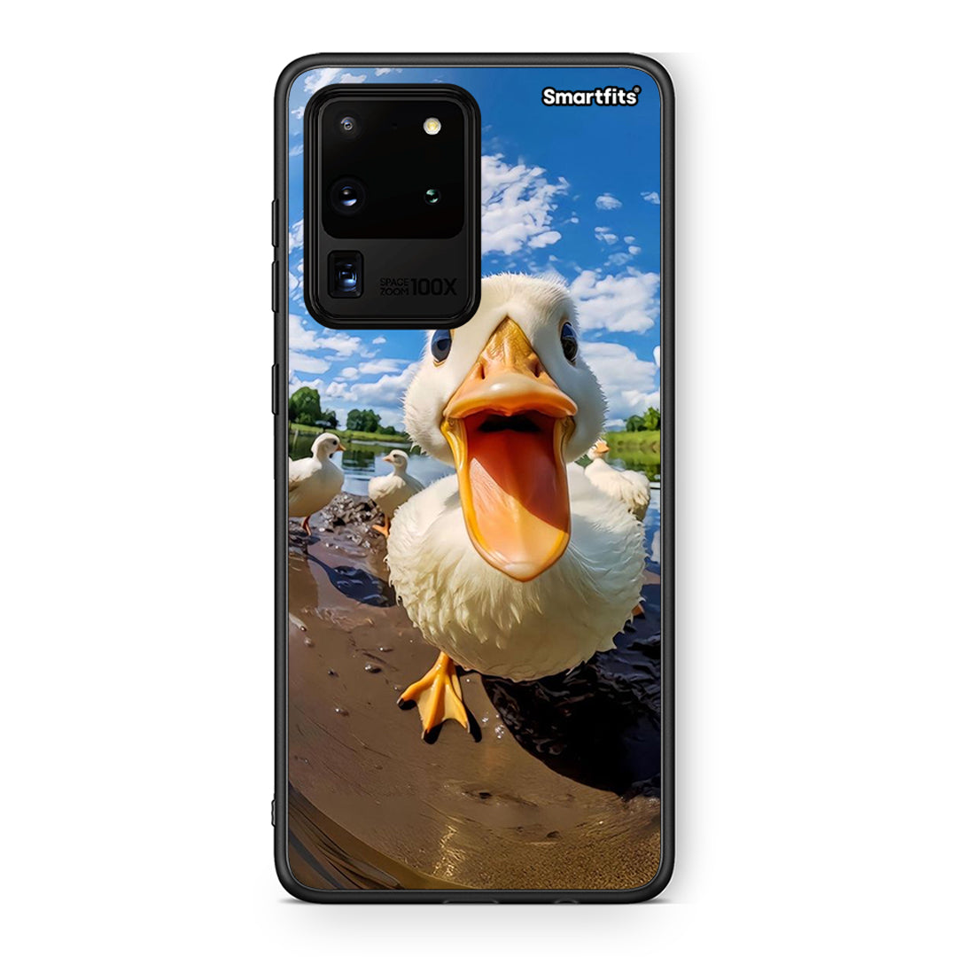 Samsung S20 Ultra Duck Face θήκη από τη Smartfits με σχέδιο στο πίσω μέρος και μαύρο περίβλημα | Smartphone case with colorful back and black bezels by Smartfits