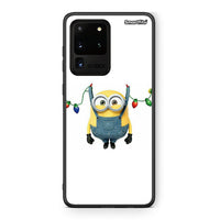 Thumbnail for Samsung S20 Ultra Xmas Minion Lights θήκη από τη Smartfits με σχέδιο στο πίσω μέρος και μαύρο περίβλημα | Smartphone case with colorful back and black bezels by Smartfits