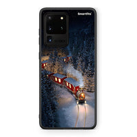 Thumbnail for Samsung S20 Ultra Xmas Train θήκη από τη Smartfits με σχέδιο στο πίσω μέρος και μαύρο περίβλημα | Smartphone case with colorful back and black bezels by Smartfits