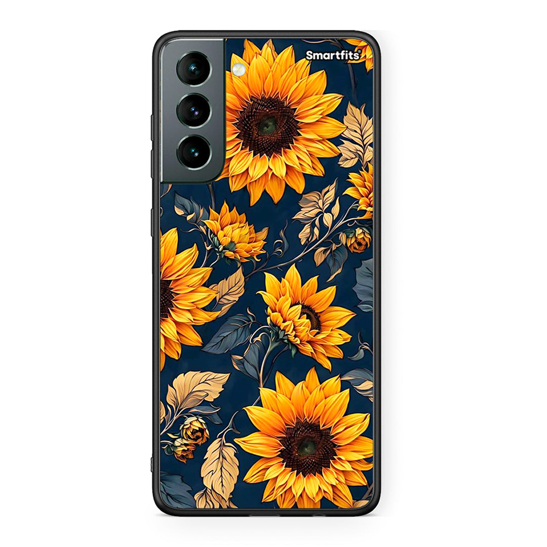 Samsung S21 Autumn Sunflowers Θήκη από τη Smartfits με σχέδιο στο πίσω μέρος και μαύρο περίβλημα | Smartphone case with colorful back and black bezels by Smartfits