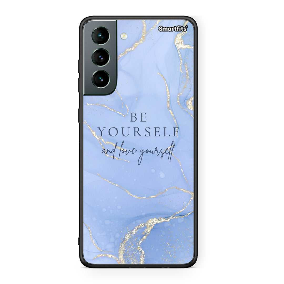 Samsung S21 Be Yourself θήκη από τη Smartfits με σχέδιο στο πίσω μέρος και μαύρο περίβλημα | Smartphone case with colorful back and black bezels by Smartfits