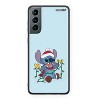 Thumbnail for Samsung S21 Santa Stich θήκη από τη Smartfits με σχέδιο στο πίσω μέρος και μαύρο περίβλημα | Smartphone case with colorful back and black bezels by Smartfits