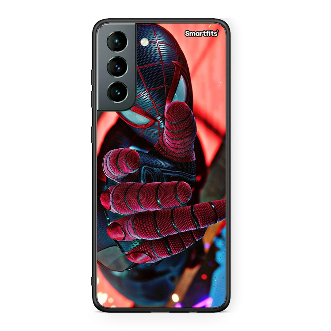 Samsung S21 Spider Hand Θήκη από τη Smartfits με σχέδιο στο πίσω μέρος και μαύρο περίβλημα | Smartphone case with colorful back and black bezels by Smartfits
