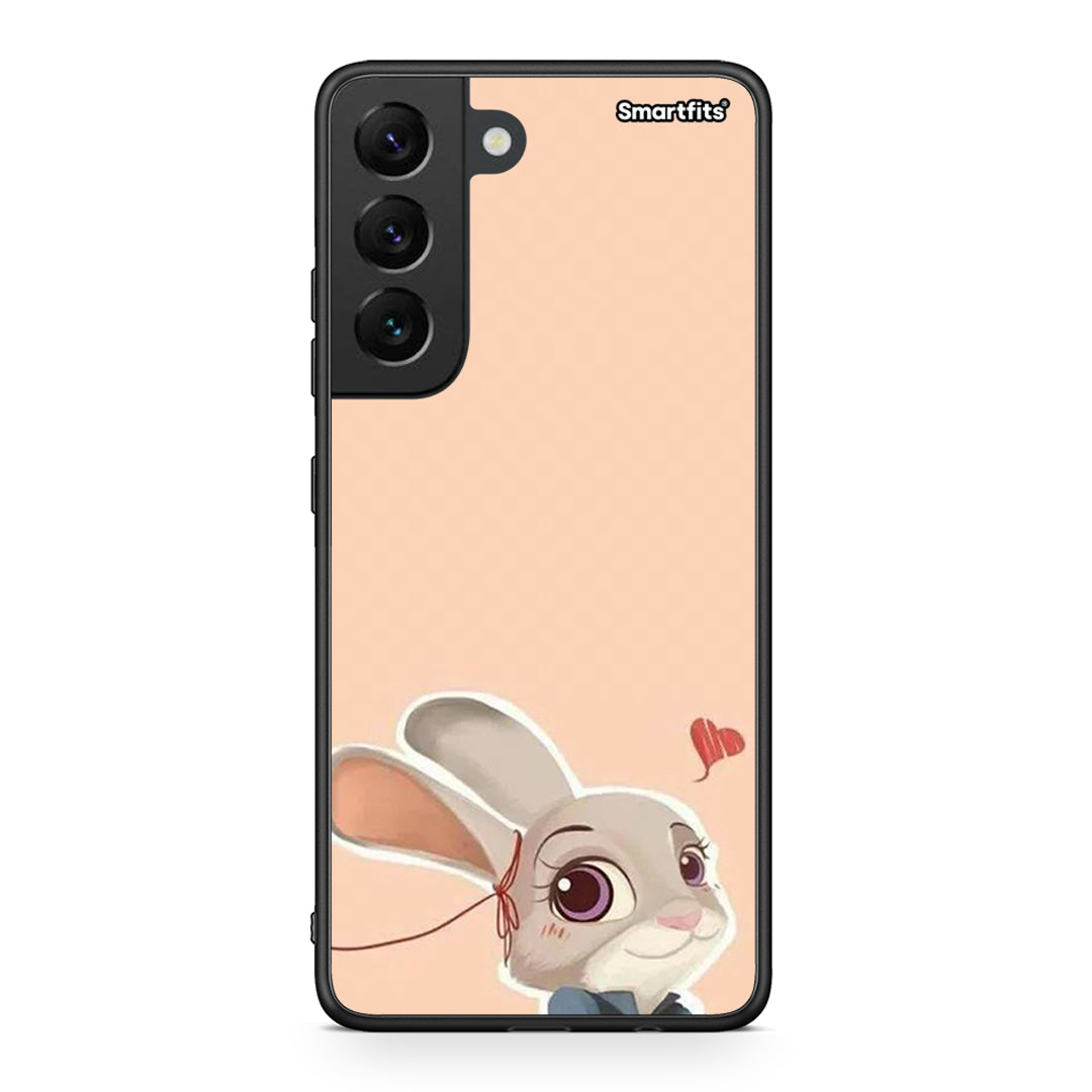 Samsung S22 Nick Wilde And Judy Hopps Love 2 θήκη από τη Smartfits με σχέδιο στο πίσω μέρος και μαύρο περίβλημα | Smartphone case with colorful back and black bezels by Smartfits