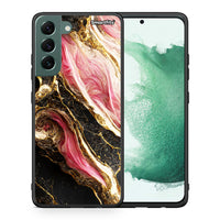 Thumbnail for Θήκη Samsung S22 Plus Glamorous Pink Marble από τη Smartfits με σχέδιο στο πίσω μέρος και μαύρο περίβλημα | Samsung S22 Plus Glamorous Pink Marble case with colorful back and black bezels