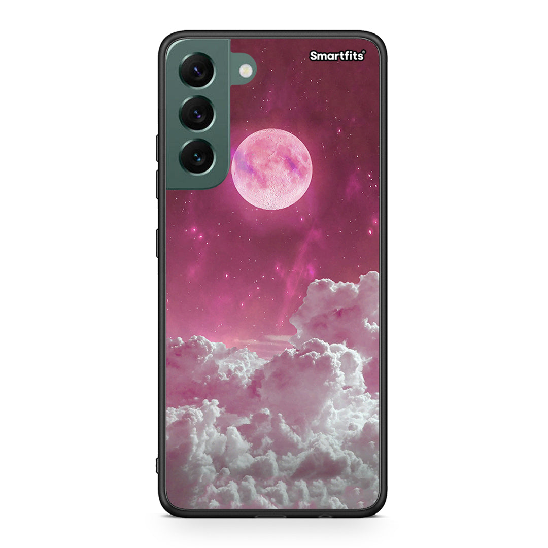 Samsung S22 Plus Pink Moon Θήκη από τη Smartfits με σχέδιο στο πίσω μέρος και μαύρο περίβλημα | Smartphone case with colorful back and black bezels by Smartfits