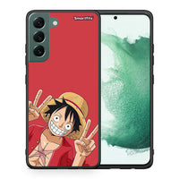 Thumbnail for Θήκη Samsung S22 Plus Pirate Luffy από τη Smartfits με σχέδιο στο πίσω μέρος και μαύρο περίβλημα | Samsung S22 Plus Pirate Luffy case with colorful back and black bezels