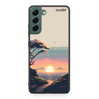 Thumbnail for Samsung S22 Plus Pixel Sunset Θήκη από τη Smartfits με σχέδιο στο πίσω μέρος και μαύρο περίβλημα | Smartphone case with colorful back and black bezels by Smartfits