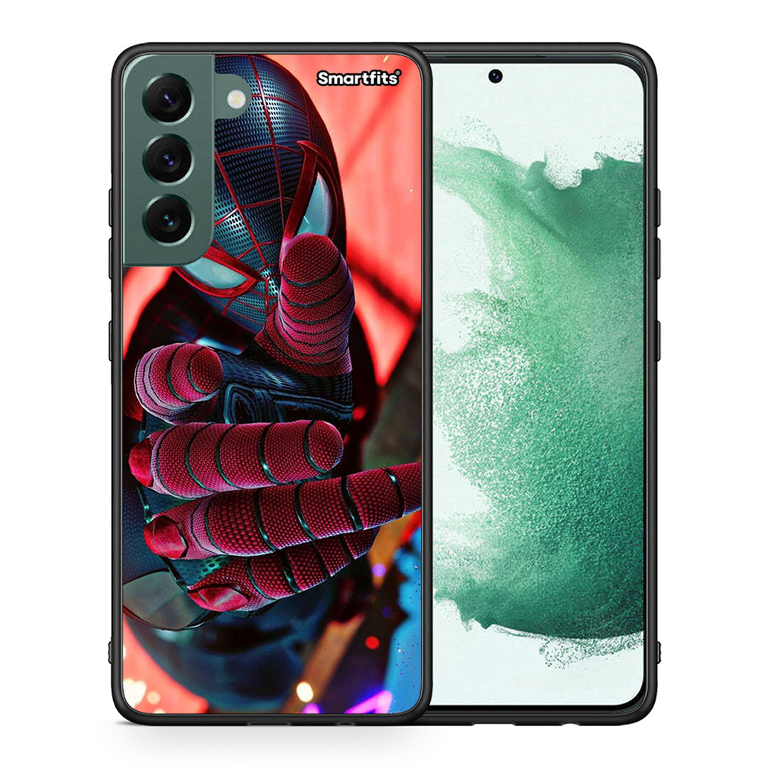 Θήκη Samsung S22 Plus Spider Hand από τη Smartfits με σχέδιο στο πίσω μέρος και μαύρο περίβλημα | Samsung S22 Plus Spider Hand case with colorful back and black bezels