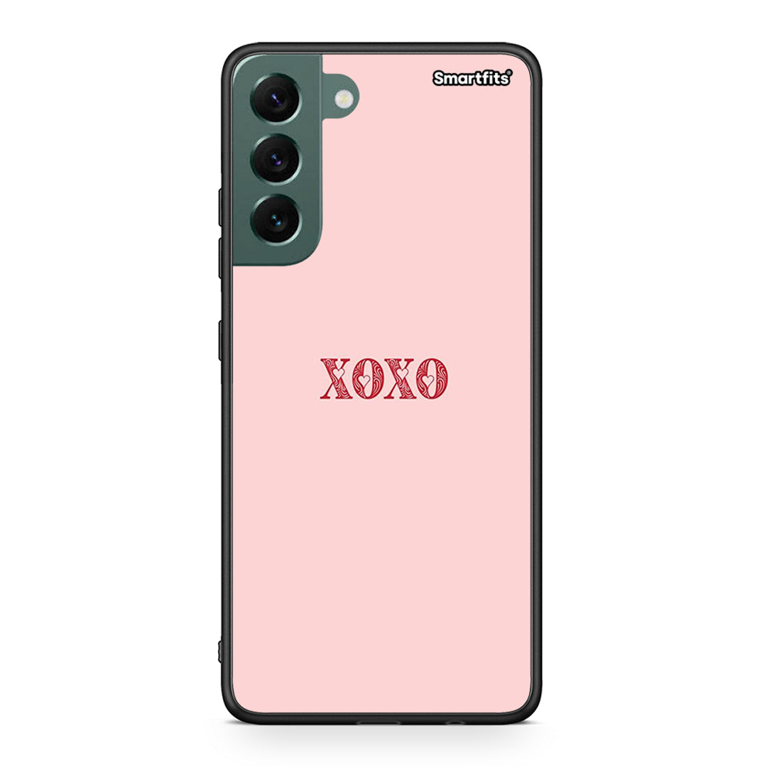 Samsung S22 Plus XOXO Love θήκη από τη Smartfits με σχέδιο στο πίσω μέρος και μαύρο περίβλημα | Smartphone case with colorful back and black bezels by Smartfits