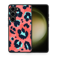 Thumbnail for Θήκη Samsung Galaxy S23 Animal Pink Leopard από τη Smartfits με σχέδιο στο πίσω μέρος και μαύρο περίβλημα | Samsung Galaxy S23 Animal Pink Leopard Case with Colorful Back and Black Bezels