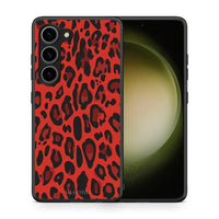 Thumbnail for Θήκη Samsung Galaxy S23 Animal Red Leopard από τη Smartfits με σχέδιο στο πίσω μέρος και μαύρο περίβλημα | Samsung Galaxy S23 Animal Red Leopard Case with Colorful Back and Black Bezels