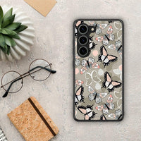 Thumbnail for Θήκη Samsung Galaxy S23 Boho Butterflies από τη Smartfits με σχέδιο στο πίσω μέρος και μαύρο περίβλημα | Samsung Galaxy S23 Boho Butterflies Case with Colorful Back and Black Bezels