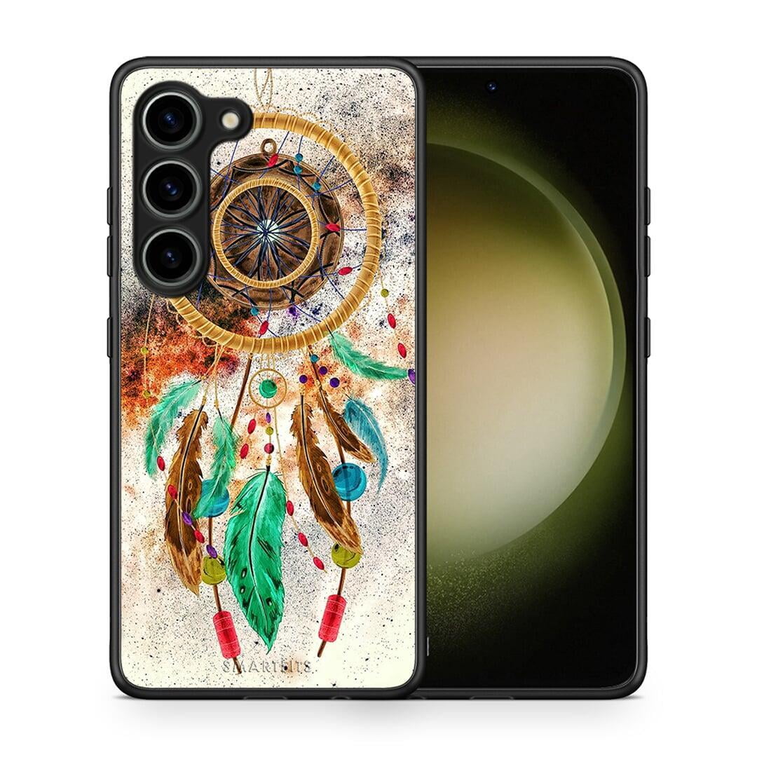 Θήκη Samsung Galaxy S23 Boho DreamCatcher από τη Smartfits με σχέδιο στο πίσω μέρος και μαύρο περίβλημα | Samsung Galaxy S23 Boho DreamCatcher Case with Colorful Back and Black Bezels