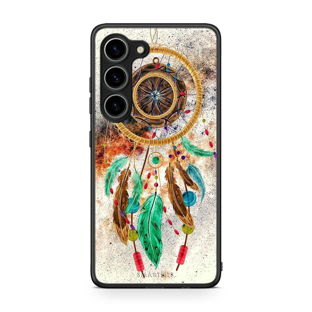 Θήκη Samsung Galaxy S23 Boho DreamCatcher από τη Smartfits με σχέδιο στο πίσω μέρος και μαύρο περίβλημα | Samsung Galaxy S23 Boho DreamCatcher Case with Colorful Back and Black Bezels