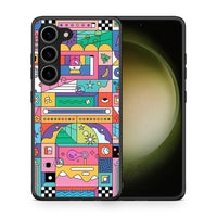 Thumbnail for Θήκη Samsung Galaxy S23 Bubbles Soap από τη Smartfits με σχέδιο στο πίσω μέρος και μαύρο περίβλημα | Samsung Galaxy S23 Bubbles Soap Case with Colorful Back and Black Bezels
