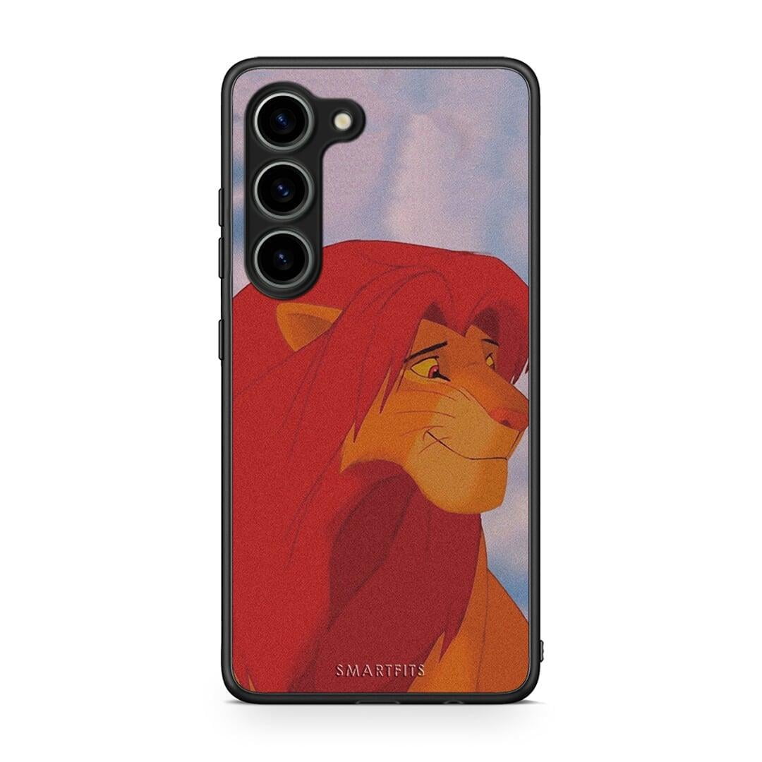 Θήκη Samsung Galaxy S23 Lion Love 1 από τη Smartfits με σχέδιο στο πίσω μέρος και μαύρο περίβλημα | Samsung Galaxy S23 Lion Love 1 Case with Colorful Back and Black Bezels