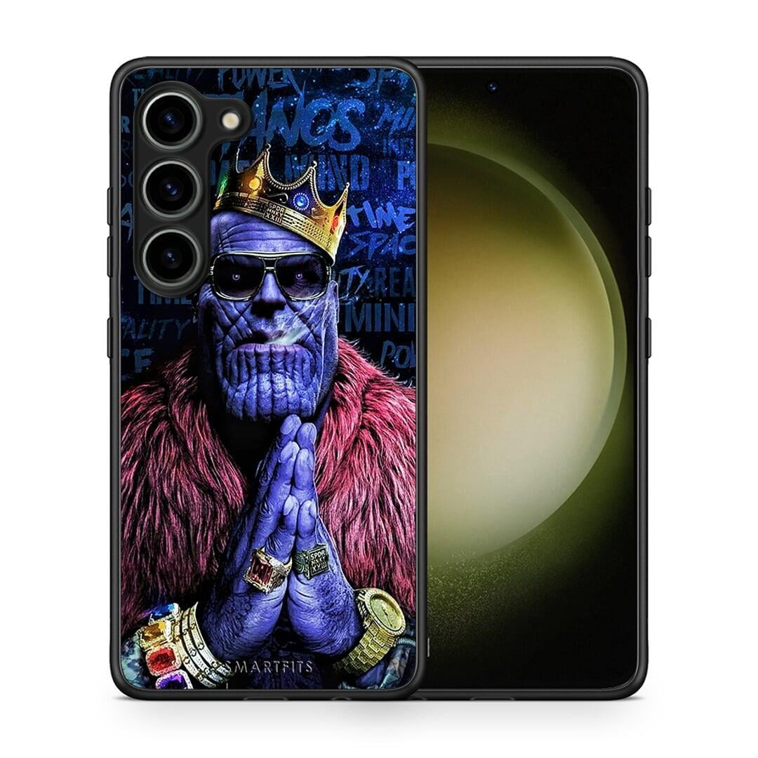 Θήκη Samsung Galaxy S23 PopArt Thanos από τη Smartfits με σχέδιο στο πίσω μέρος και μαύρο περίβλημα | Samsung Galaxy S23 PopArt Thanos Case with Colorful Back and Black Bezels