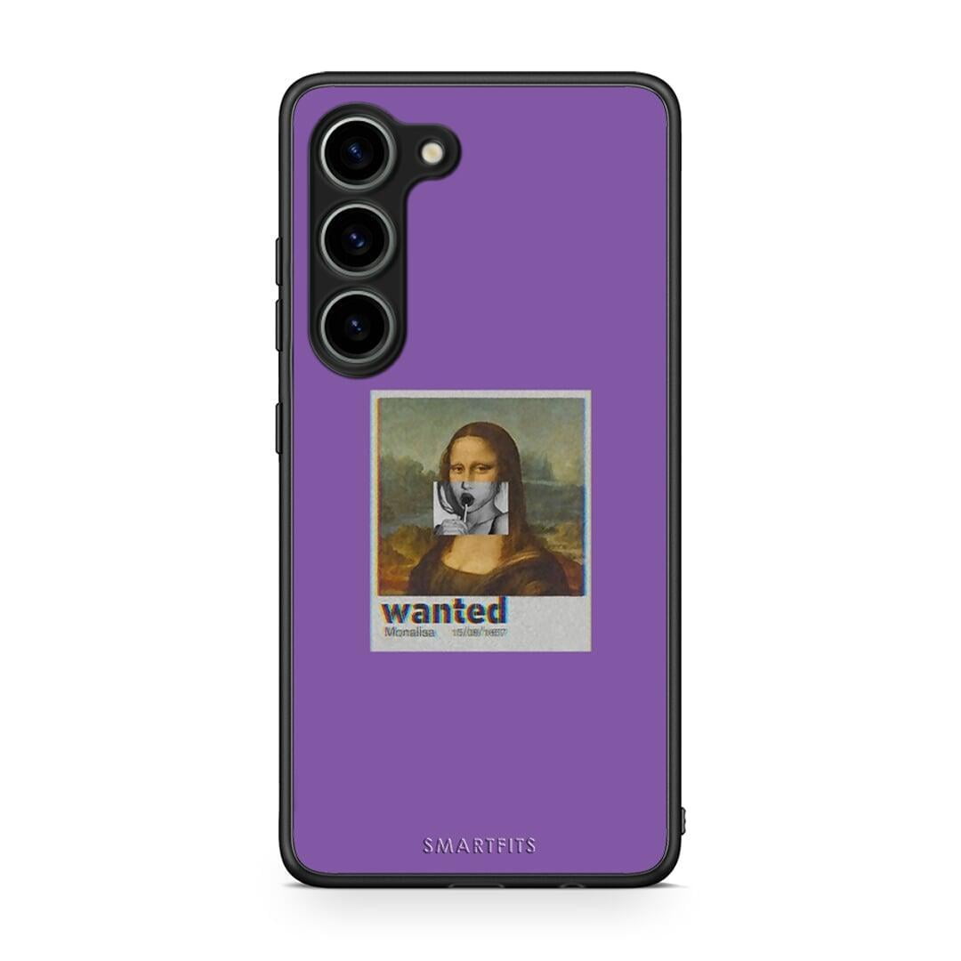 Θήκη Samsung Galaxy S23 Popart Monalisa από τη Smartfits με σχέδιο στο πίσω μέρος και μαύρο περίβλημα | Samsung Galaxy S23 Popart Monalisa Case with Colorful Back and Black Bezels