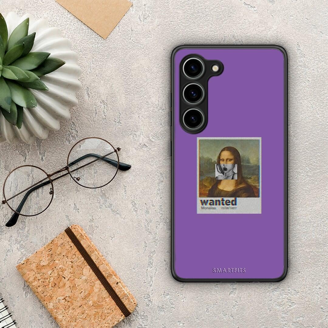 Θήκη Samsung Galaxy S23 Popart Monalisa από τη Smartfits με σχέδιο στο πίσω μέρος και μαύρο περίβλημα | Samsung Galaxy S23 Popart Monalisa Case with Colorful Back and Black Bezels