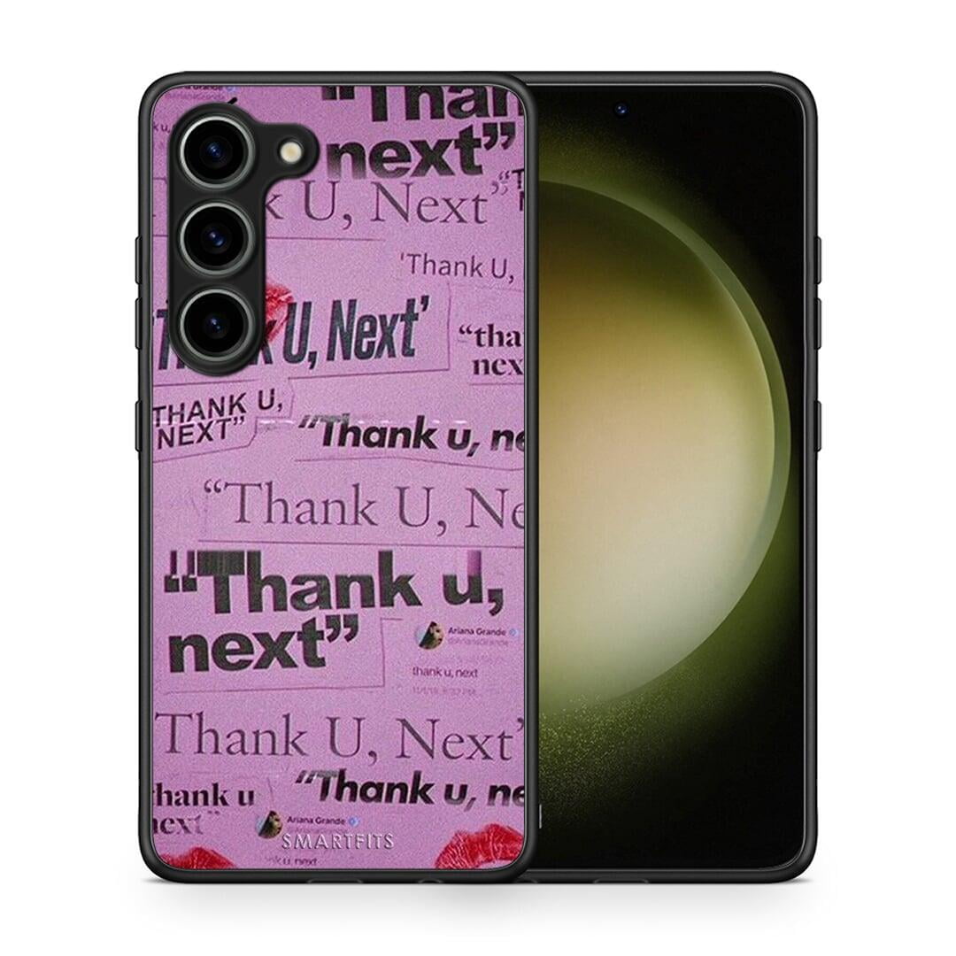 Θήκη Samsung Galaxy S23 Thank You Next από τη Smartfits με σχέδιο στο πίσω μέρος και μαύρο περίβλημα | Samsung Galaxy S23 Thank You Next Case with Colorful Back and Black Bezels